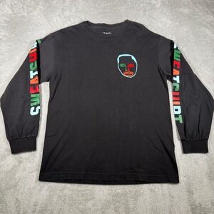 Sweatshirt Earl Sweatshirt Shirt Mens Medium Black Long Sleeve Face Graphic Tee